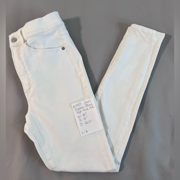 Express Women’s Jeans High Rise Skinny Size 4R White - Picture 9 of 9
